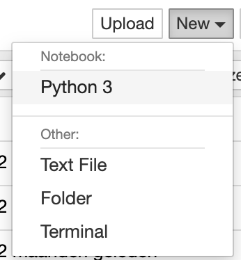 python for data science jupyter nieuwe notebook