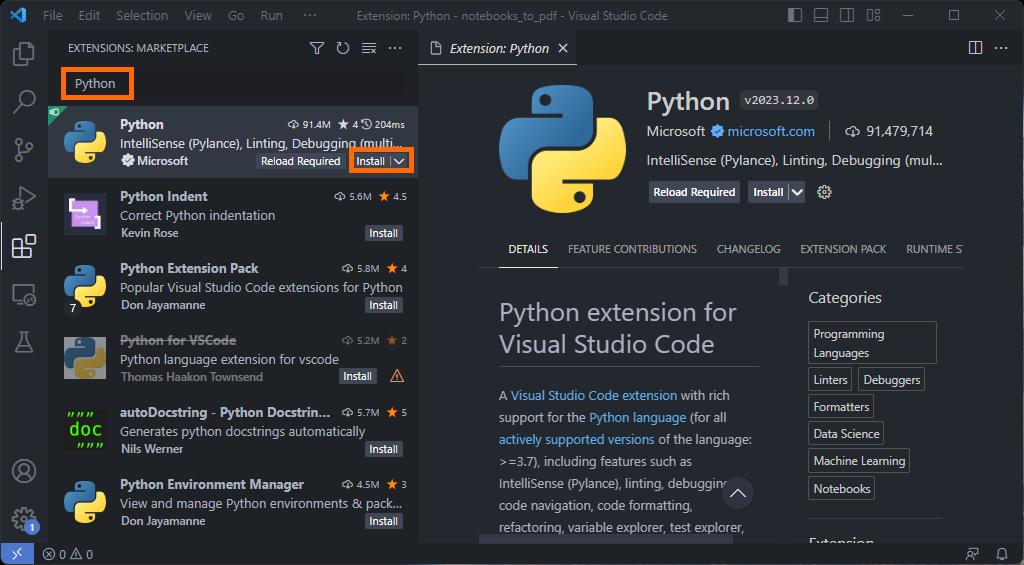5 jupyter extensie vs code voor python