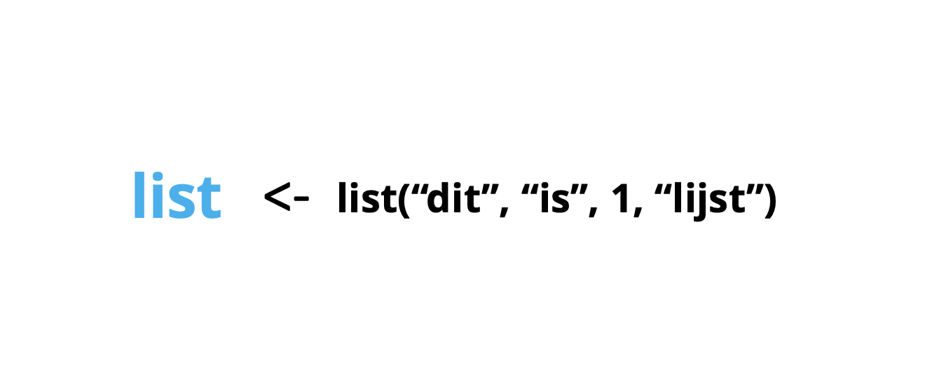 r list uitleg tutorial